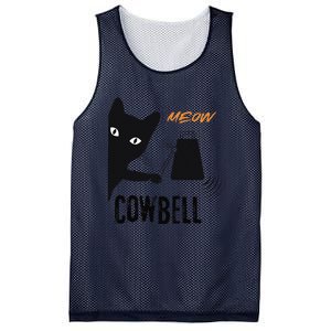 More Cowbell Meow Cowbell Cute Funny Cat Mesh Reversible Basketball Jersey Tank