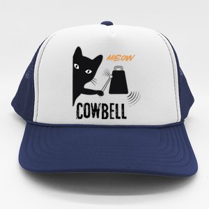 More Cowbell Meow Cowbell Cute Funny Cat Trucker Hat