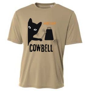 More Cowbell Meow Cowbell Cute Funny Cat Cooling Performance Crew T-Shirt