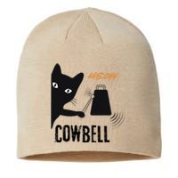 More Cowbell Meow Cowbell Cute Funny Cat Sustainable Beanie