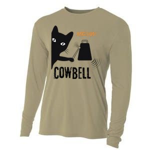 More Cowbell Meow Cowbell Cute Funny Cat Cooling Performance Long Sleeve Crew