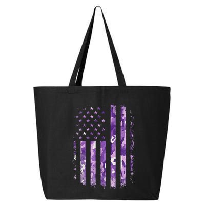 Military Child Month Usa Flag Distressed Military 25L Jumbo Tote