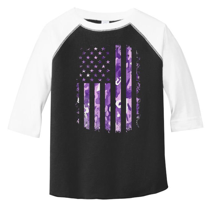 Military Child Month Usa Flag Distressed Military Toddler Fine Jersey T-Shirt