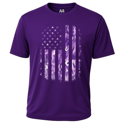 Military Child Month Usa Flag Distressed Military Performance Shirt