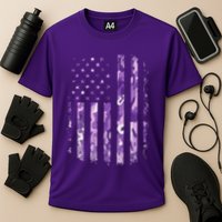 Military Child Month Usa Flag Distressed Military Cooling Performance Crew T-Shirt