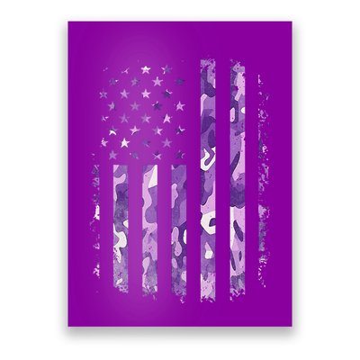 Military Child Month Usa Flag Distressed Military Poster