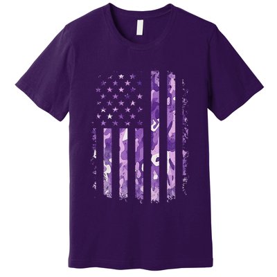 Military Child Month Usa Flag Distressed Military Premium T-Shirt
