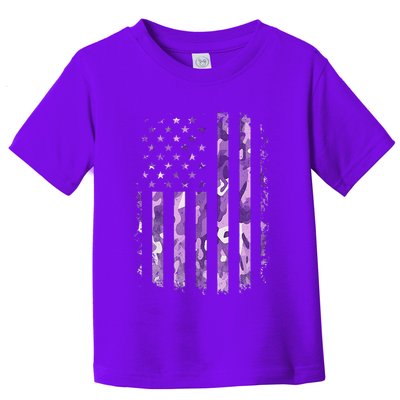 Military Child Month Usa Flag Distressed Military Toddler T-Shirt