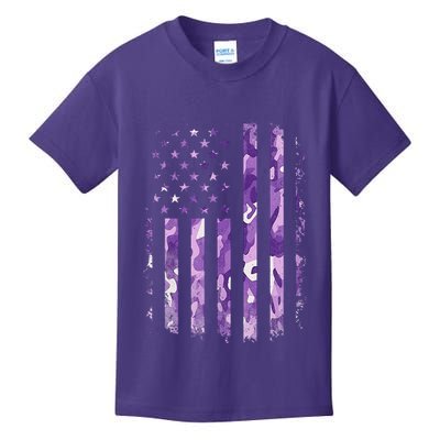 Military Child Month Usa Flag Distressed Military Kids T-Shirt