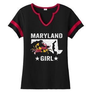 Maryland Crab Maryland Girl Maryland Blue Crab Crabbing Ladies Halftime Notch Neck Tee