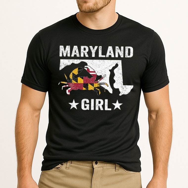 Maryland Crab Maryland Girl Maryland Blue Crab Crabbing Cooling Performance Crew T-Shirt