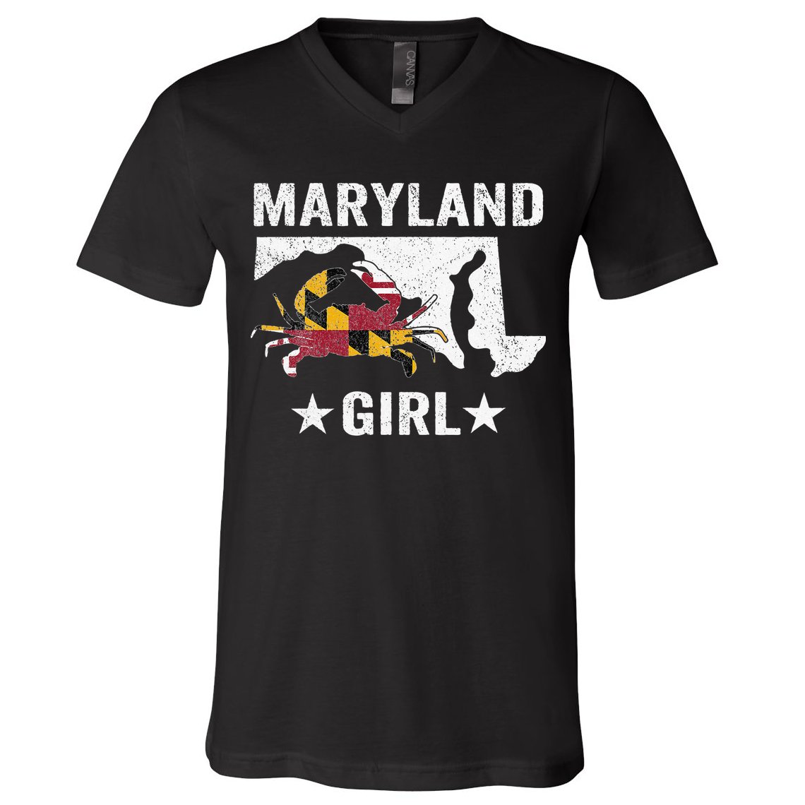 Maryland Crab Maryland Girl Maryland Blue Crab Crabbing V-Neck T-Shirt