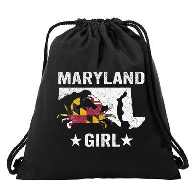 Maryland Crab Maryland Girl Maryland Blue Crab Crabbing Drawstring Bag
