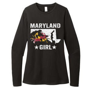 Maryland Crab Maryland Girl Maryland Blue Crab Crabbing Womens CVC Long Sleeve Shirt