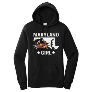 Maryland Crab Maryland Girl Maryland Blue Crab Crabbing Women's Pullover Hoodie