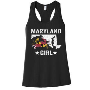 Maryland Crab Maryland Girl Maryland Blue Crab Crabbing Women's Racerback Tank