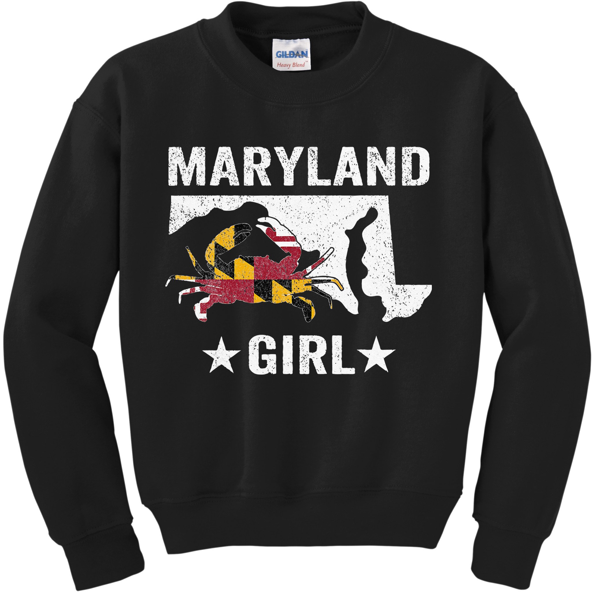 Maryland Crab Maryland Girl Maryland Blue Crab Crabbing Kids Sweatshirt