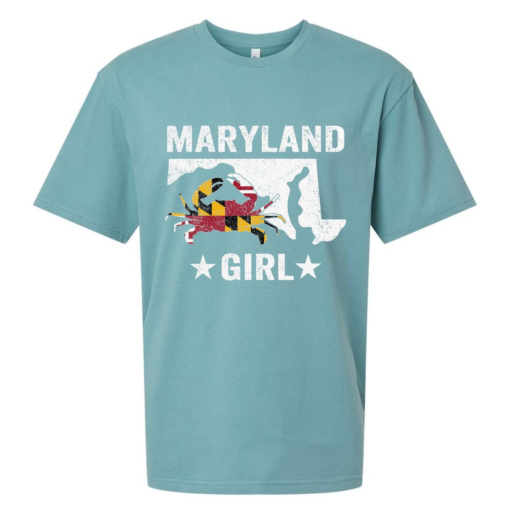 Maryland Crab Maryland Girl Maryland Blue Crab Crabbing Sueded Cloud Jersey T-Shirt