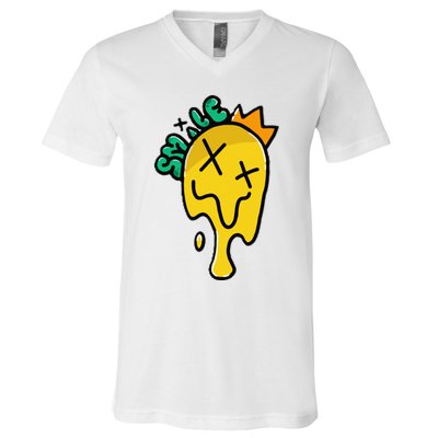 Melting Candle V-Neck T-Shirt