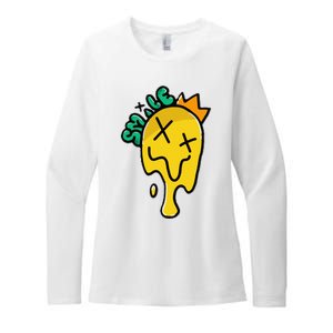 Melting Candle Womens CVC Long Sleeve Shirt