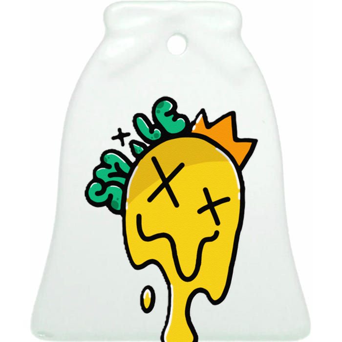 Melting Candle Ceramic Bell Ornament