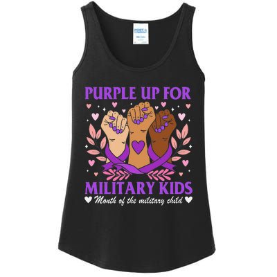 Military Child Month Purple Military Ladies Essential Tank