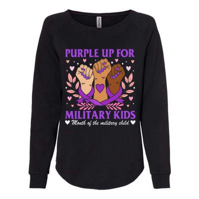 Military Child Month Purple Military Womens California Wash Sweatshirt