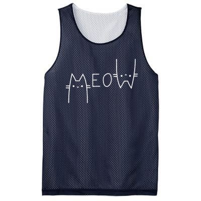 Meow Cat Meow Kitty Funny Cats Mom Mesh Reversible Basketball Jersey Tank