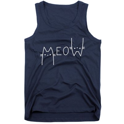 Meow Cat Meow Kitty Funny Cats Mom Tank Top