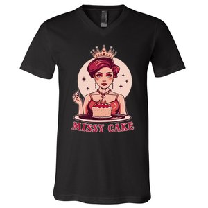 Missy Cake V-Neck T-Shirt