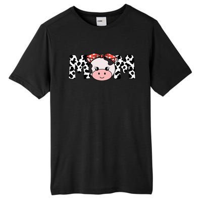 Mother Cow Mom Farming Birthday Gift Funny Family Matching Gift Tall Fusion ChromaSoft Performance T-Shirt