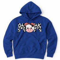 Mother Cow Mom Farming Birthday Gift Funny Family Matching Gift Hoodie