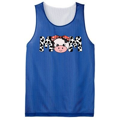 Mother Cow Mom Farming Birthday Gift Funny Family Matching Gift Mesh Reversible Basketball Jersey Tank