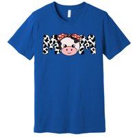 Mother Cow Mom Farming Birthday Gift Funny Family Matching Gift Premium T-Shirt