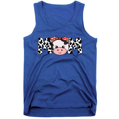 Mother Cow Mom Farming Birthday Gift Funny Family Matching Gift Tank Top