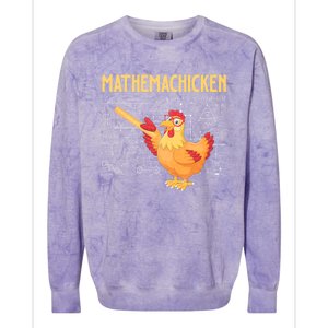 Mathemachicken Chicken Math Lover Animal Poultry Owner Colorblast Crewneck Sweatshirt