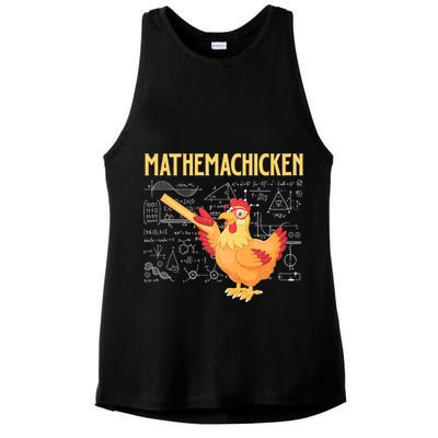 Mathemachicken Chicken Math Lover Animal Poultry Owner Ladies PosiCharge Tri-Blend Wicking Tank