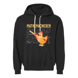 Mathemachicken Chicken Math Lover Animal Poultry Owner Garment-Dyed Fleece Hoodie