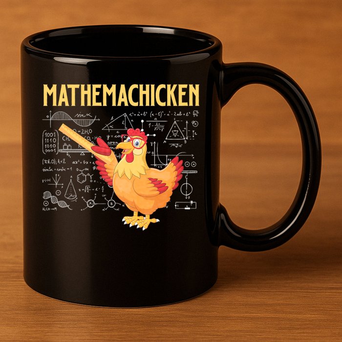 Mathemachicken Chicken Math Lover Animal Poultry Owner 11oz C Handle Ceramic Mug