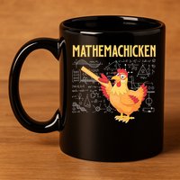 Mathemachicken Chicken Math Lover Animal Poultry Owner 11oz C Handle Ceramic Mug