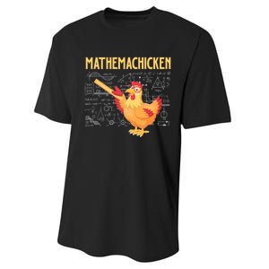 Mathemachicken Chicken Math Lover Animal Poultry Owner Performance Sprint T-Shirt