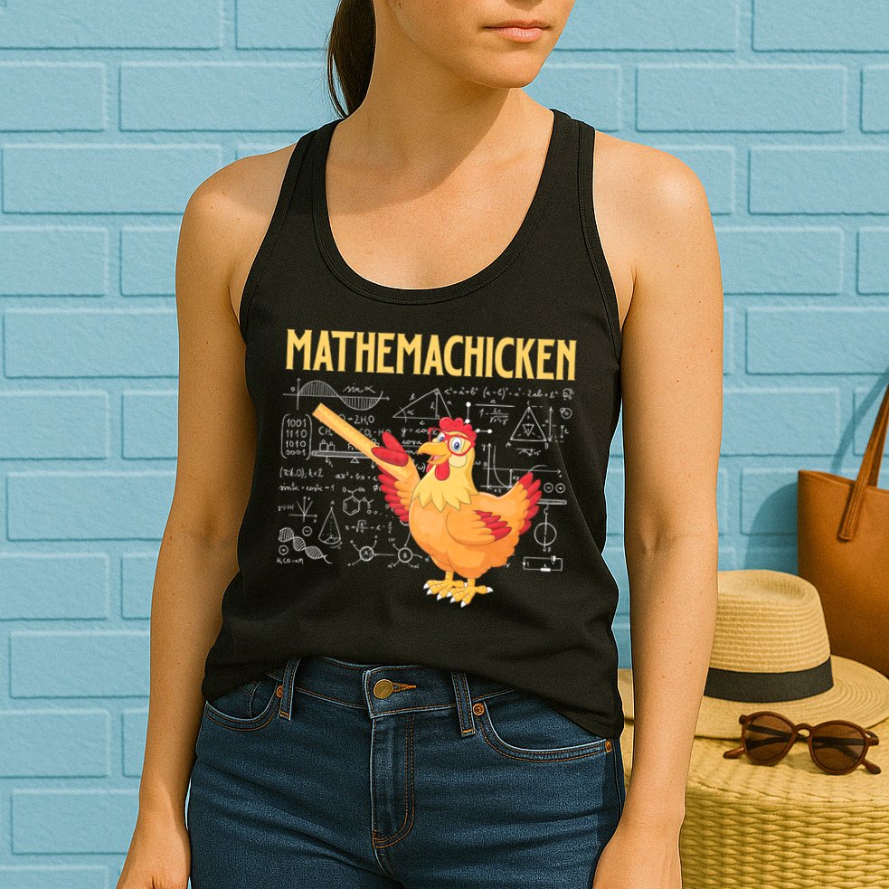 Mathemachicken Chicken Math Lover Animal Poultry Owner Womens Tank Top