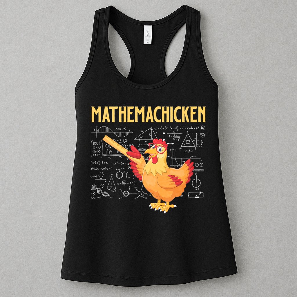 Mathemachicken Chicken Math Lover Animal Poultry Owner Womens Tank Top