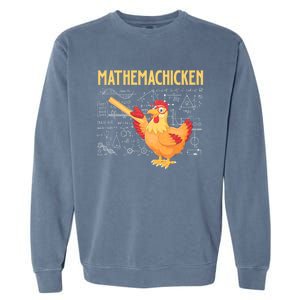 Mathemachicken Chicken Math Lover Animal Poultry Owner Garment-Dyed Sweatshirt