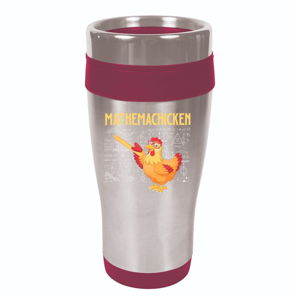 Mathemachicken Chicken Math Lover Animal Poultry Owner 16oz Travel Tumbler