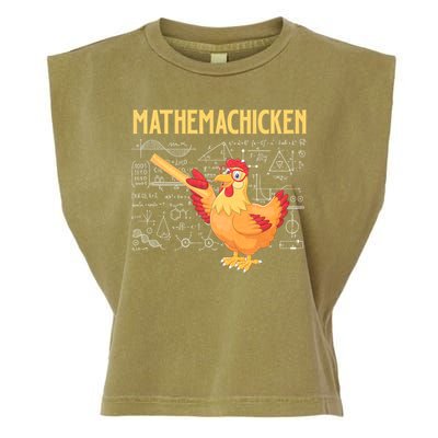 Mathemachicken Chicken Math Lover Animal Poultry Owner Garment-Dyed Women's Muscle Tee