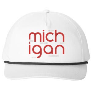 Michigan Cities Snapback Five-Panel Rope Hat