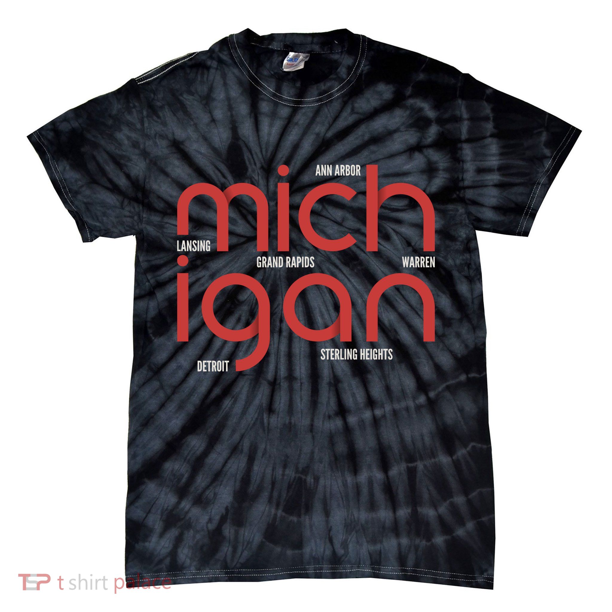 Michigan Cities Tie-Dye T-Shirt
