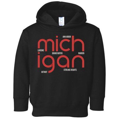 Michigan Cities Toddler Hoodie