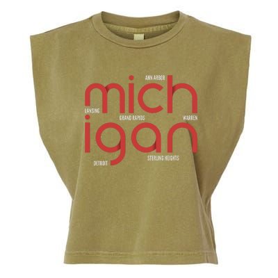 Michigan Cities Garment-Dyed Women's Muscle Tee